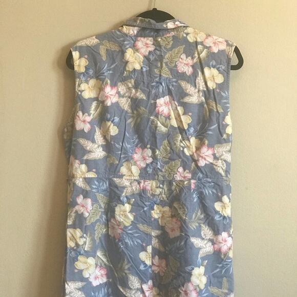 Jennifer Moore L tropical maxi dress cotton 1980s summer - Picture 6 of 7